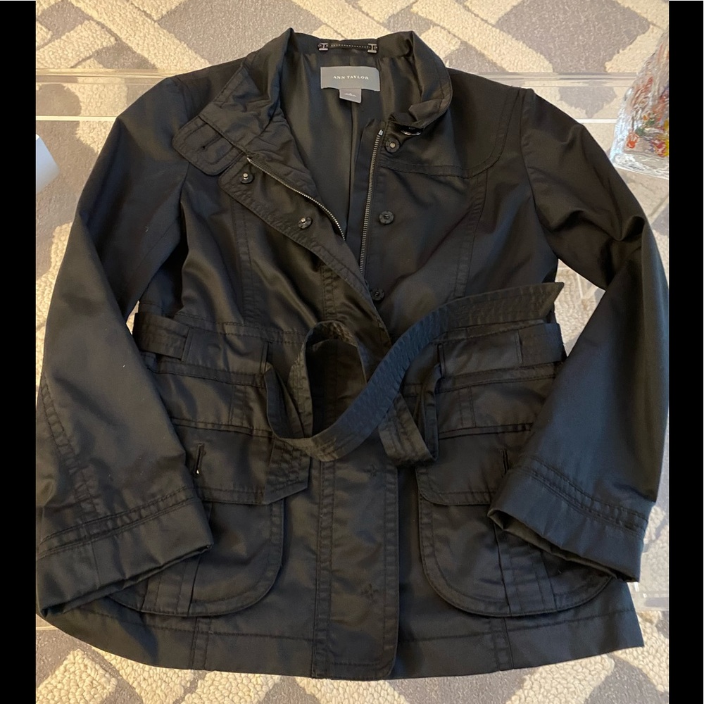 Ann Taylor Spring Coat - Black